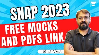 SNAP 2023  Free Mocks And PDFs Link  Ronak Shah [upl. by Hodges]