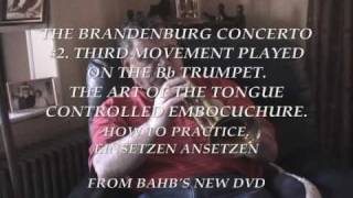 Brandenburg Concerto 2 Bahb Civiletti plays BRANDENBURG 2 on the Bb trumpet wmv [upl. by Dranyl321]