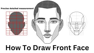 How to draw the front face  Loomis Method with Precise Head Planes amp Proportions EASY TUTORIAL [upl. by Leventis]