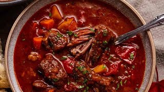 Hungarian Goulash beef stewsoup [upl. by Enneyehc]