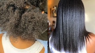 How To Properly Blow Dry 4c Hair Without Causing Damage\Breakage Straight [upl. by Roderich111]