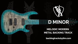 Melodic Modern Metal Backing Track in D Minor  140 BPM [upl. by Anahsed465]