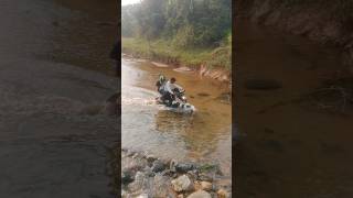 Crossing a River on a Motorcycle Duke 250 Adventure shorts shortsfeed asvlog07 [upl. by Yenial791]