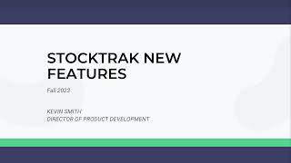 StockTrak New Features  Fall 2023 [upl. by Steele]