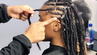 TRESS LOCS Realistic loc style without actually locking your hair Flat twist Faux Locs hairstyles [upl. by Charmion806]