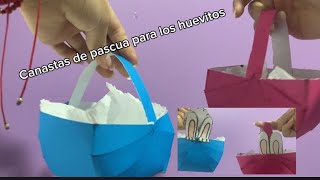 Cómo hacer canastas de pascua para los huevos de chocolate  ideas con viole [upl. by Etty]