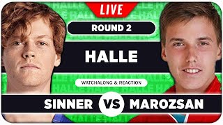 SINNER vs MAROZSAN • ATP Halle 2024 • LIVE Tennis Watchalong Stream [upl. by Rip209]