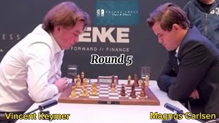 GRENKE Chess Classic 2024 Vincent Keymer vs Magnus Carlsen [upl. by Hedgcock]