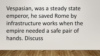 Vespasian as emperor and what might have happened if Titus had lived longer [upl. by Mckee]