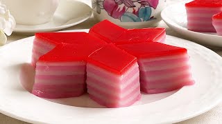 Nine Layer Kuih Recipe  Kuih Lapis Recipe  九层糕食谱 [upl. by Arlana943]