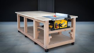 How to make a DRILL PRESS TABLE w DUST COLLECTION and FENCE [upl. by Assirhc]