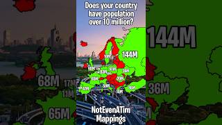 Does your country have over 10 million population countries europe mapping geography mapper [upl. by Airamak]