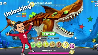 Unlocking Atomic Shark  No Hack   Gameplay  Hungry Shark World [upl. by Mathi]