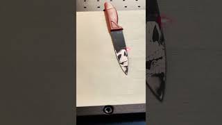 ComMarker Laser engraver a poor knife with B4 MOPA fiber laser 60w fiberlaser [upl. by Zeke465]