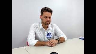 Entrevista com Robison Coelho PL candidato a prefeito de Itajaí [upl. by Glanville306]