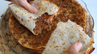 Amazing Pizza Lahmacun Recipe The Best of Turkish Food [upl. by Potash900]