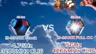 i99900K MAX OC vs STOCK  5GHz 4266CL16 vs 47GHz 3200CL16  9900KS  BDie UNLEASHED IN 17 GAMES [upl. by Necaj]