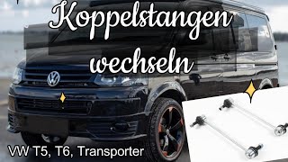 Koppelstangen wechseln VW T5 T6 Transporter Changing coupling rods VW T5 T6 Transporter [upl. by Naeroled]