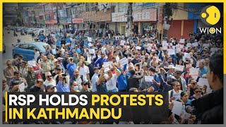 Nepal RSP Holds Protest Against Lamichhanes Arrest  Latest English News  WION [upl. by Yram]