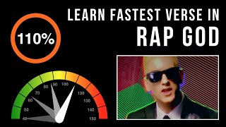 Learn Eminems Fastest Verse In Rap God Slowed Down  Scrolling Lyrics [upl. by Echo219]