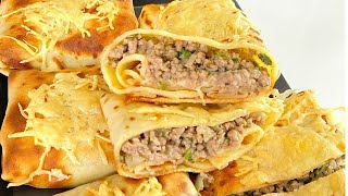 DELICIEUSES CRÊPES SALÉES AU FROMAGE ET A LA VIANDE HACHÉE [upl. by Nyliram]