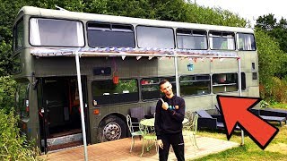 DOUBLEDECKER BUS CONVERTED INTO 3 BEDROOM HOME TOUR 🚌🏠 BEAUTIFUL CONVERSION 💚 [upl. by Trudey]