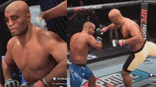 UFC 5 Anderson Silva Vs Daniel Cormier  Crazy UFC Heavyweight Fight English Commentary PS5 [upl. by Flavian]