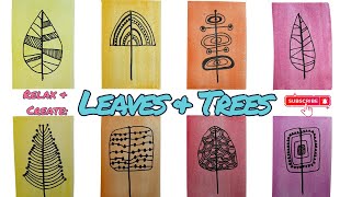 Relax amp Create Watercolor Crayons Guided Meditation amp Leaves amp Trees Art Project [upl. by Alvy]