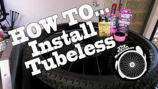 Setup amp install tubeless tyres using MucOff Ultimate Tubeless Setup Kit THE CYCLE RENOVATOR [upl. by Annadroj]