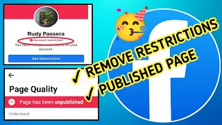 PAGE HAS BEEN UNPUBLISHED AND ACCOUNT RESTRICTED 2022  How to Appeal  SOLVED AGAD 🥳 [upl. by Reel]