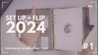 2024 A5 planner set up  flip  PART ONE [upl. by Jacey]