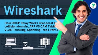 How DHCP Relay Works  Broadcast amp collision domain ARP VS CAM Table VLAN Trunking Spanning Tree [upl. by Elletsyrk]