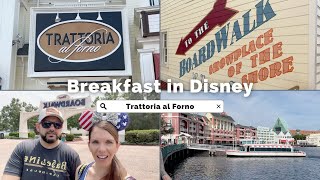 Breakfast at Trattoria al Forno  Disneys Boardwalk [upl. by Eenerb482]