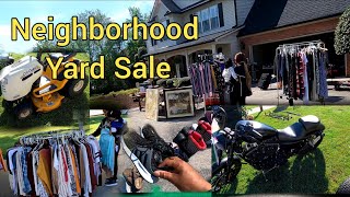 Asi son las Yardas en el Vecindario USA Neighborhood Yard Sale in USA Garage Sale increíble Prices [upl. by Madonna]