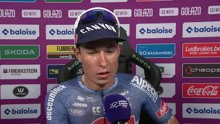 Jasper Philipsens postrace interview after winning the third stage of Baloise Belgium Tour [upl. by Eednyl540]