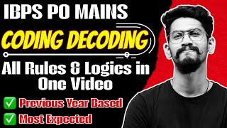 All Type Coding Decoding asked in IBPS PO Mains 20162023  SBI PO Mains 20162023 [upl. by Akiemahs257]