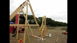 Slow Motion Trebuchet Launches  Multiple Styles  DFW 2012 Competition [upl. by Cathy]