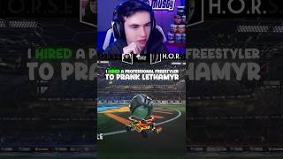 i hired a pro freestyler to prank Lethamyr 😈 part 1 rocketleague [upl. by Nirahs]