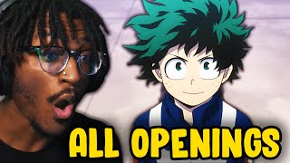 I REACTED TO MY HERO ACADEMIA ALL OPENINGS 112  SHOULD WE WATCH [upl. by Valaree]