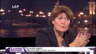 23 Claude Greff vraiment très remontée contre le Mariage Gay lors dun débat 080113 LCP [upl. by Aneerak]