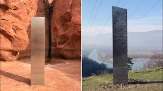 Second mysterious monolith appears in Romania weeks after one found in Utah desert [upl. by Jae]