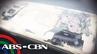 TV Patrol Samsung iimbestigahan ang pagkasunog ng smartphone [upl. by Ostraw]