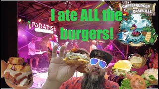 Caseville Cheeseburger Festival 2023 I ate ALL the burgers [upl. by Vedis343]