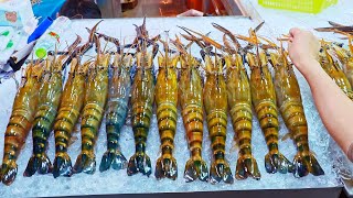 Longer than your hand！GIANT River Prawns in Bangkok Grilled Oysters巨大烤河蝦 正宗泰國蝦Thai Street Food [upl. by Obmar]