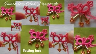 Tatting lace design tutorial for beginnersThe art of lace makingBeautiful lace making 414 [upl. by Lamberto531]