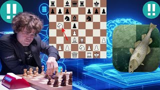 Crazy Magnus Carlsen vs Stockfish game 135 [upl. by Arramahs]