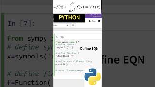 Master Python for Physicists Engineers Data ScientistsPYTHON SYMPY SOLVE DIFFERENTIAL EQUATIONS [upl. by Aigil]