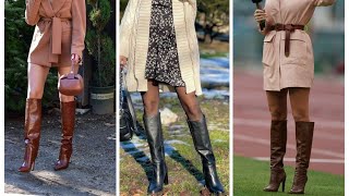 Top trendy and stylists collection of leather thigh high heel boots for women amp girlsover knee boot [upl. by Assilav301]