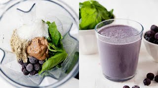 Easy Blueberry Spinach Smoothie [upl. by Bordie]