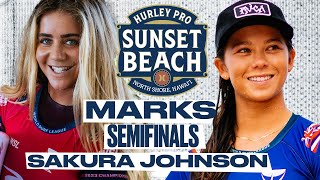 Bettylou Sakura Johnson vs Caroline Marks  Hurley Pro Sunset Beach 2024  Semifinals [upl. by Acenes979]